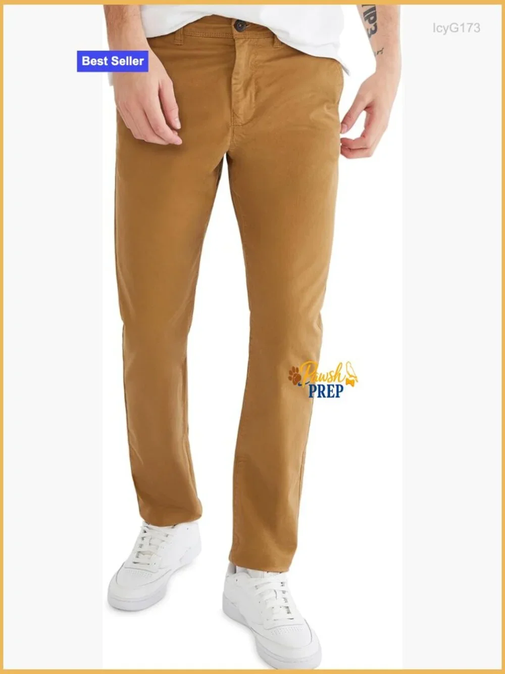 Slim Stretch Chino Pants, 30 Inseam, Cotton Spandex Fabric, Casual Fit